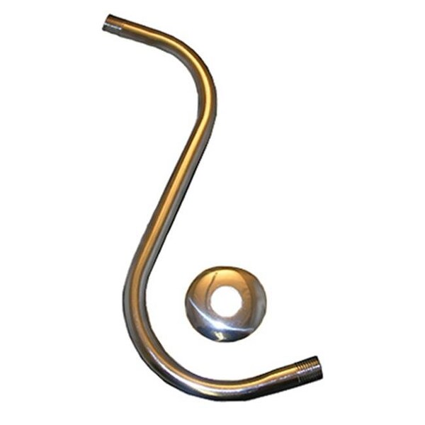 Larsen Supply Co Larsen Supply 08-2461 10 in. Chrome Plated S Shower Arm & Flange 658003 - main